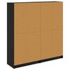 vidaXL Highboard 2 pcs Black Oak 68 x 37 x 142 cm Engineered Wood