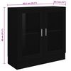 vidaXL Vitrine Cabinet Black 82.5x30.5x80 cm Engineered Wood