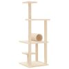 vidaXL Cat Tree with Sisal Scratching Posts Cream 136 cm