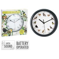 H&S Collection Wall Clock with Bird Sounds 25 cm