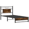 vidaXL Bed Frame without Mattress Smoked Oak 80x200 cm Engineered Wood
