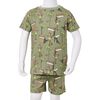 Kids' Pyjamas with Short Sleeves Light Khaki 140