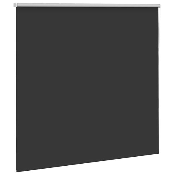 vidaXL Roller Blind Blackout Black 145x175 cm Fabric Width 141.6 cm Polyester