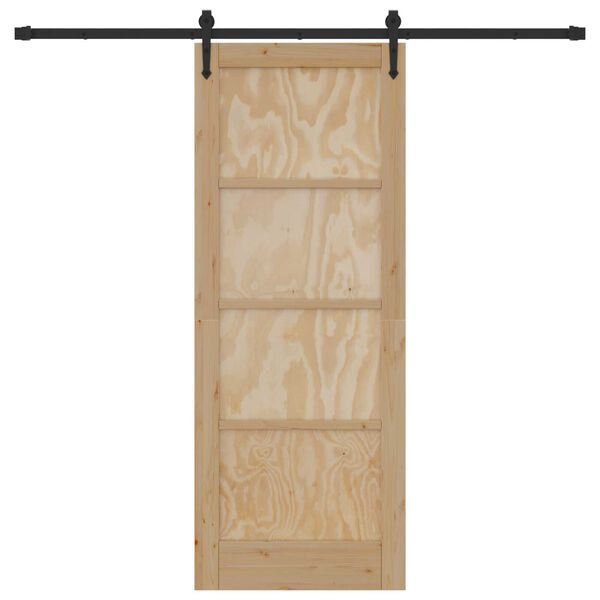 vidaXL Sliding Door ORKDAL Brown 78 x 202 cm Solid Pine Wood