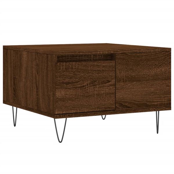 vidaXL Coffee Table Brown Oak 55x55x36.5 cm Engineered Wood