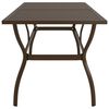 vidaXL Garden Table Brown 190x80x72 cm Steel