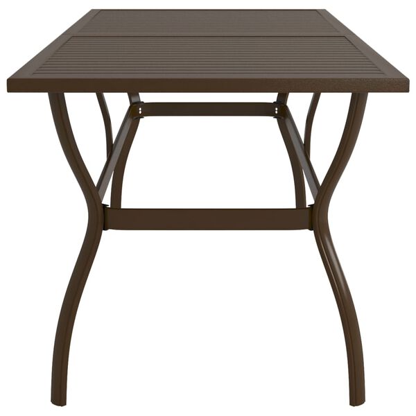 vidaXL Garden Table Brown 190x80x72 cm Steel