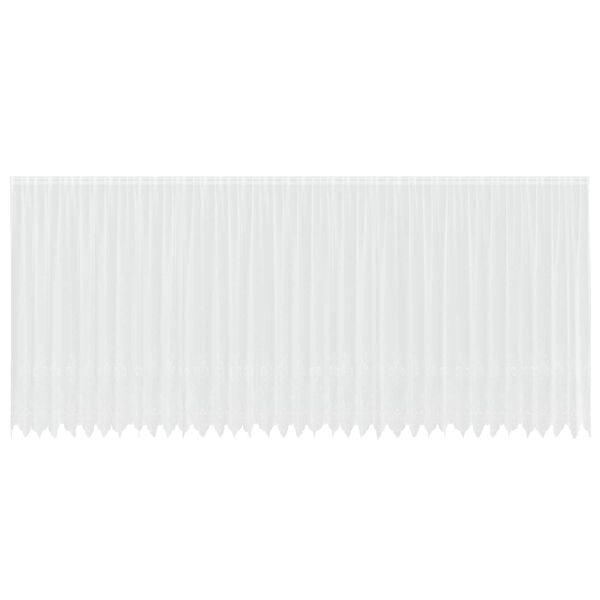 vidaXL Lace Curtain with Curtains Floral White 220 x 900 cm Polyester