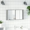 vidaXL LED Bathroom Mirror Cabinet Grey Sonoma 90x12x45 cm Acrylic