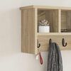 vidaXL Wall-Mounted Coat Rack with Shelf Sonoma oak 50 x 16 x 26 cm