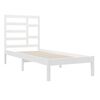 vidaXL Bed Frame without Mattress White Solid Wood 100x200 cm