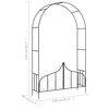 vidaXL Garden Arch with Gate Black 138x40x238 cm Iron