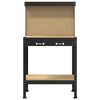 vidaXL Work Benches with Drawer Black 81 x 40 x 145 cm Engineered Wood