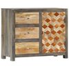 vidaXL Side Cabinet Grey 75x30x60 cm Solid Mango Wood