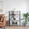 vidaXL Bookshelf Grey Sonoma 82 x 32 x 112 cm Engineered Wood