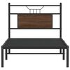 vidaXL Bed Frame without Mattress Brown Oak 75x190 cm Small Single Engineered Wood