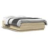 vidaXL Bed Frame with LED without Mattress Sonoma Oak 150x200 cm King Size