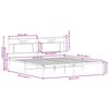 vidaXL Bed Frame without Mattress Smoked Oak 183x203 cm Engineered Wood