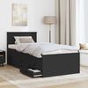 vidaXL Daybed with Drawer Manual Black 100 x 200 cm Engineered Wood