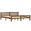 vidaXL Bed Frame without Mattress Honey Brown Solid Wood 180x200 cm Super King (322080+2x321987)