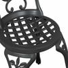 vidaXL Garden Bistro Set 3 pcs Black Aluminium