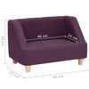 vidaXL Dog Sofa Burgundy 60x37x39 cm Linen