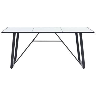 vidaXL Dining Table White 200x100x75 cm Tempered Glass