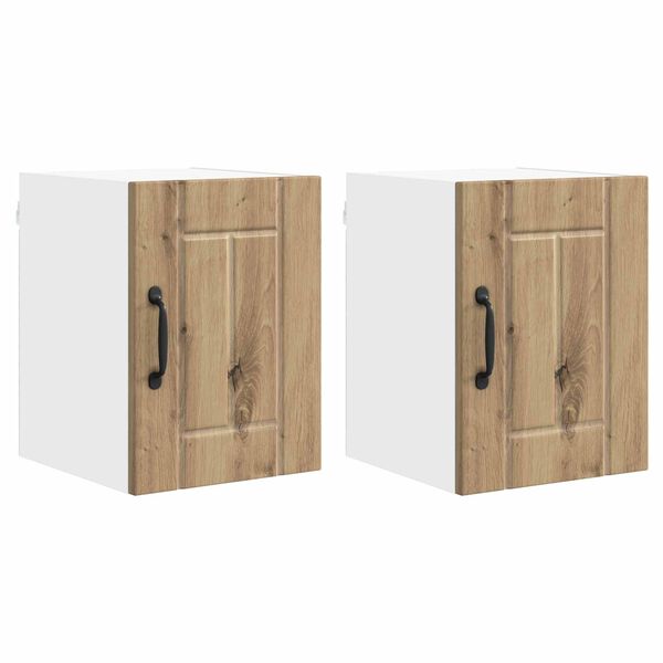 vidaXL Kitchen Cabinet 2 pcs Artisan Oak 30 x 31 x 40 cm