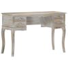 vidaXL Desk Grey 115x45x75 cm Solid Mango Wood