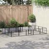 vidaXL Dog Playpen 16 Panels Steel 60x80 cm Black