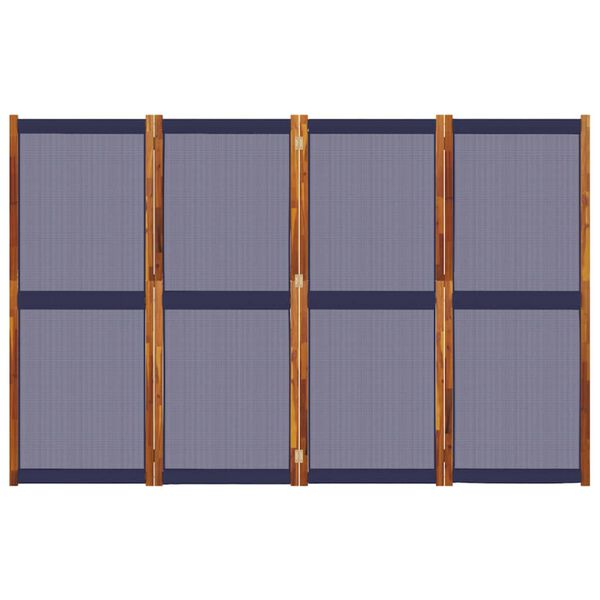 vidaXL 4-Panel Room Divider Dark Blue 280x180 cm