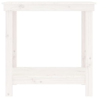 vidaXL Work Bench White 80x50x80 cm Solid Wood Pine