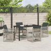 vidaXL Garden Dining Set 5 pcs Light Grey Poly Rattan