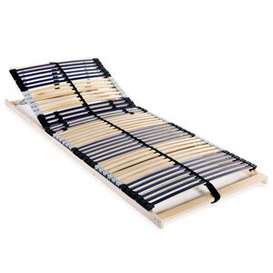 vidaXL Slatted Bed Base without Mattress with 42 Slats 7 Zones 70x200 cm