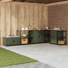 vidaXL Kitchen Storage with Shelf Olive Green 90 x 50 x 92 cm Steel