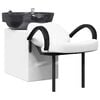 vidaXL Shampoo Chair Manual White and Black 63 x 141 x 92 cm PVC