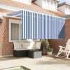 vidaXL Retractable Awning Retractable Blue and White 300 x 200 cm