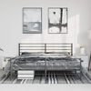 vidaXL Metal Bed Frame without Mattress with Footboard Black 193x203cm