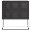 vidaXL Sideboard Black 100.5x39x107 cm Cold-rolled Steel