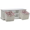 vidaXL TV Cabinet with Two Baskets White Wood