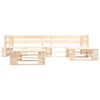 vidaXL 4 Piece Garden Pallet Lounge Set Natural Wood