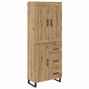 vidaXL Highboard Artisan Oak 69.5 x 34 x 180 cm Engineered Wood