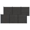 vidaXL Fence Set 6 pcs 1045 x 186 cm WPC and Aluminium Black