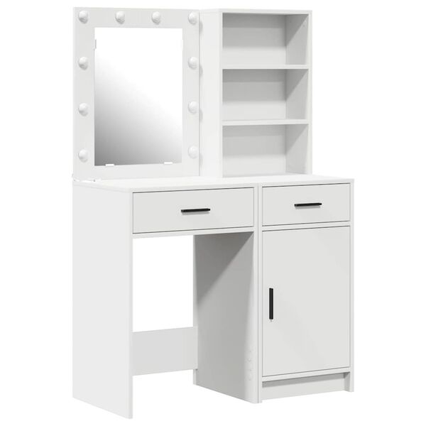 vidaXL Dressing Table Set 2 pcs White 50 x 41 x 135 cm Engineered wood