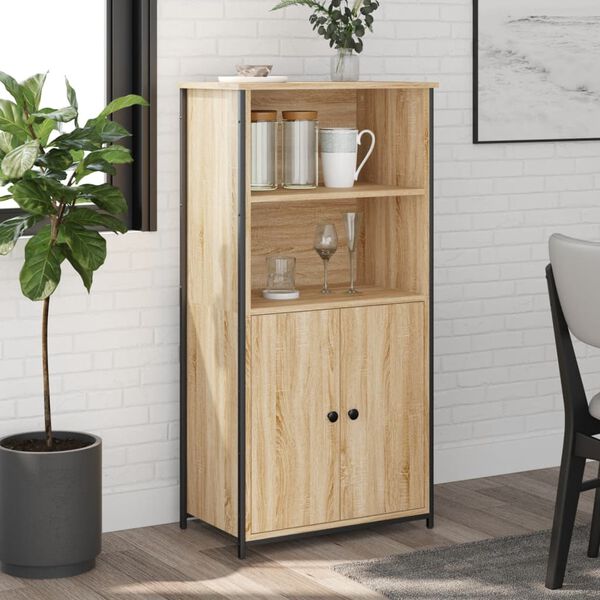 vidaXL Highboard Sonoma Oak 62x36x121.5 cm Engineered Wood