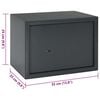 vidaXL Safe Box with Lock Dark grey 35 x 25 x 25 cm Steel