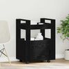 vidaXL Kitchen Trolley Black oak 60 x 45 x 80 cm Engineered wood