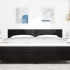 vidaXL LED Headboard with LED Strip Lights Black 180 cm Polyester