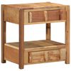 vidaXL Side Table with Drawer Brown 43 x 32 x 46 cm Solid Reclaim wood