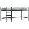 vidaXL Kids'Loft Bed Frame Plain Black 100 x 200 cm Steel